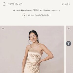 Revelry Satin Dress in Champagne